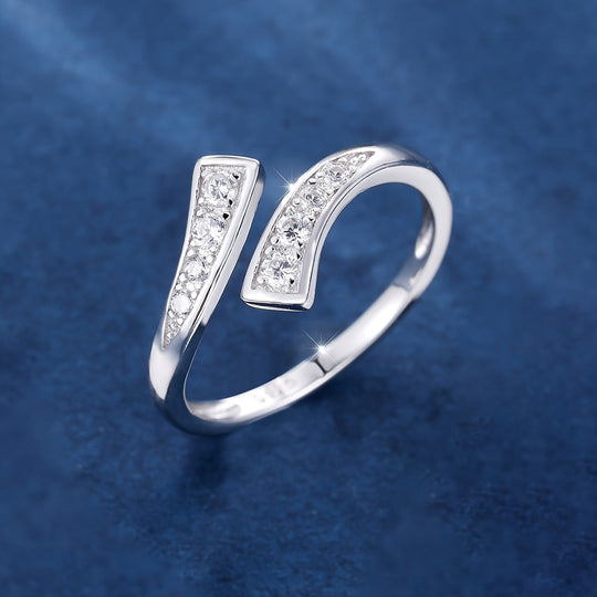 White Zirconia S925 Sterling Silver Ring
