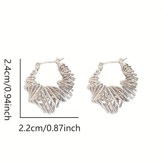 Irregular Hollow Circle Design Earrings