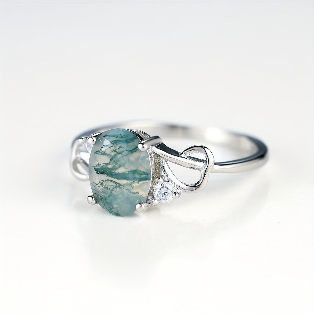 Moss Agate Ring