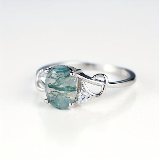 Moss Agate Ring