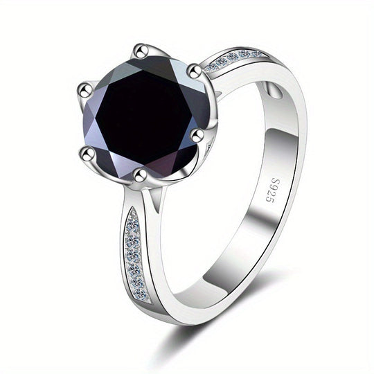Moissanite Sterling Ring