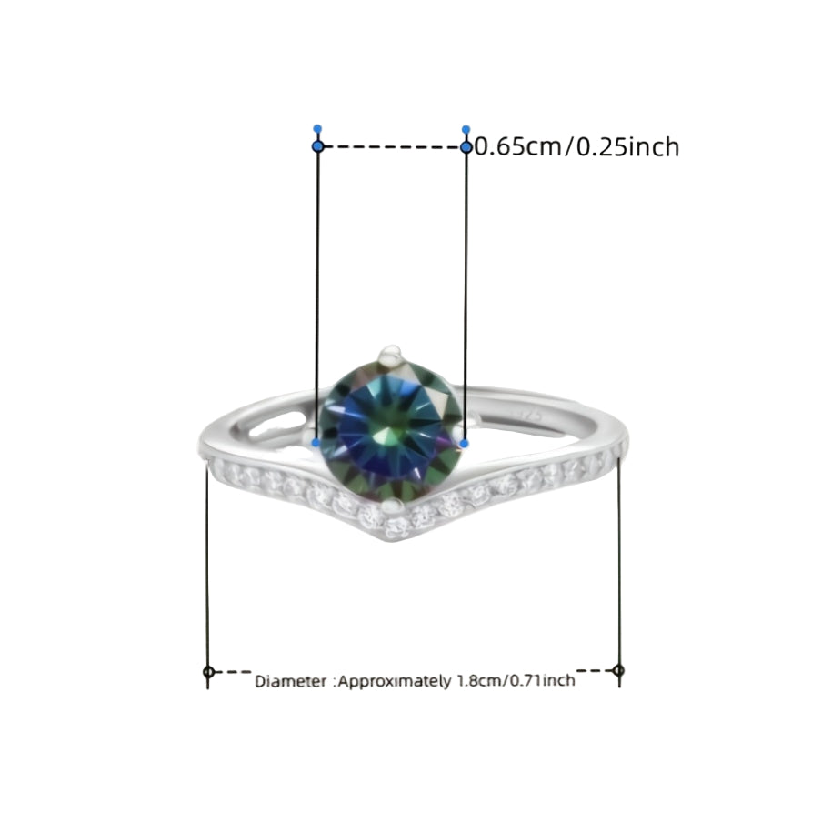 Elegant Round Moissanite Ring