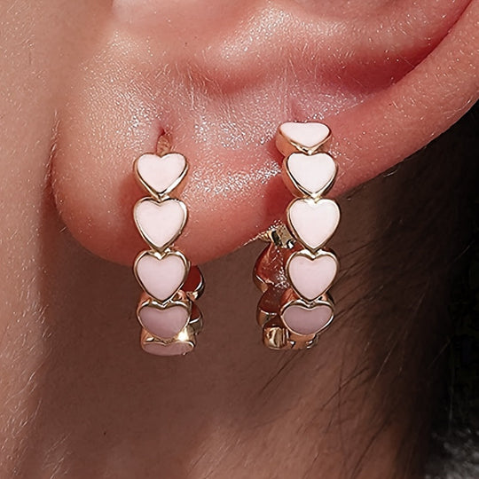 Stylish Heart Hoop Earrings