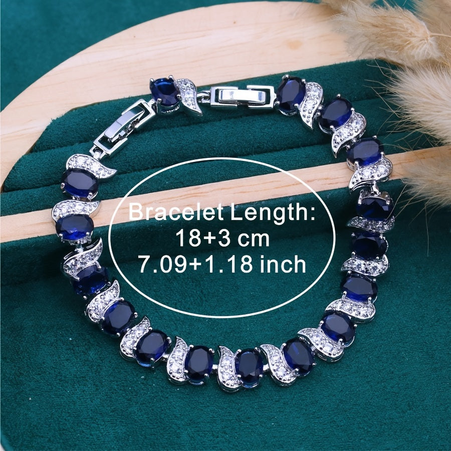 Retro 5pcs Zirconia Jewelry Set