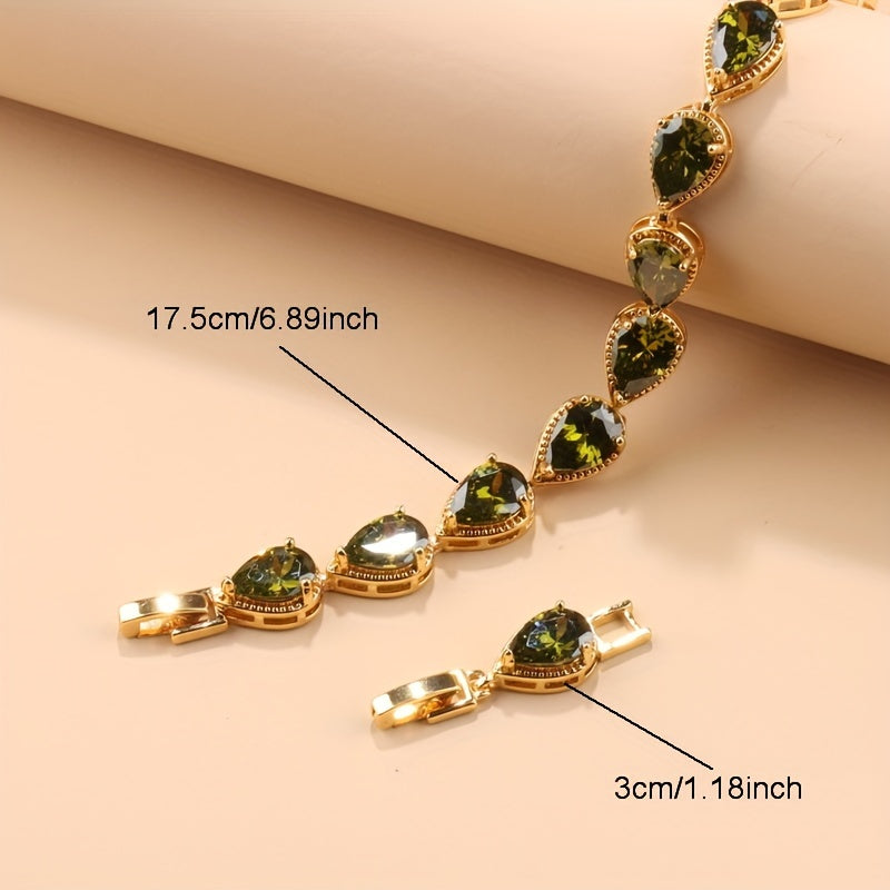 5-Piece Exquisite Teardrop Jewelry Set