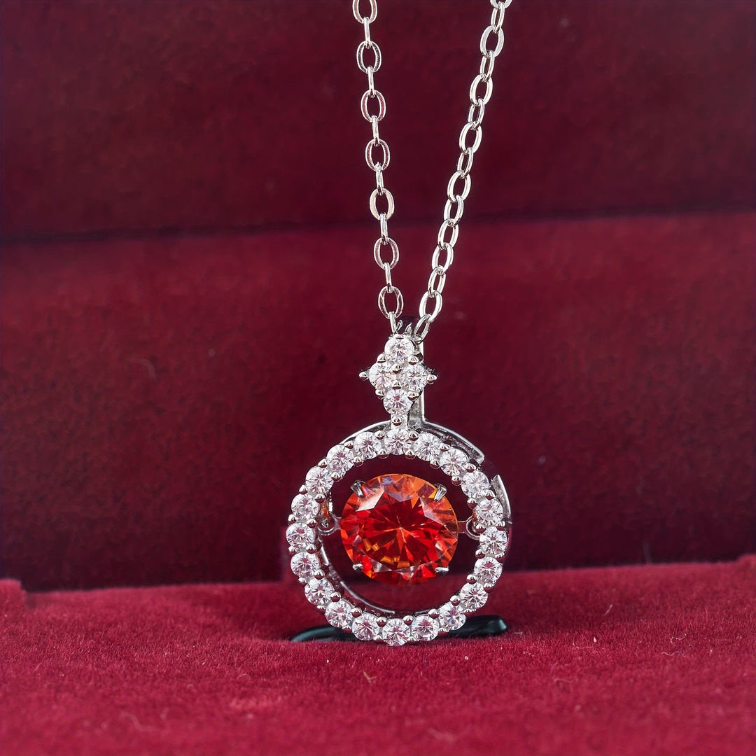 Silver Moissanite Pendant Necklace