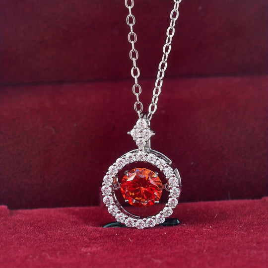 Silver Moissanite Pendant Necklace