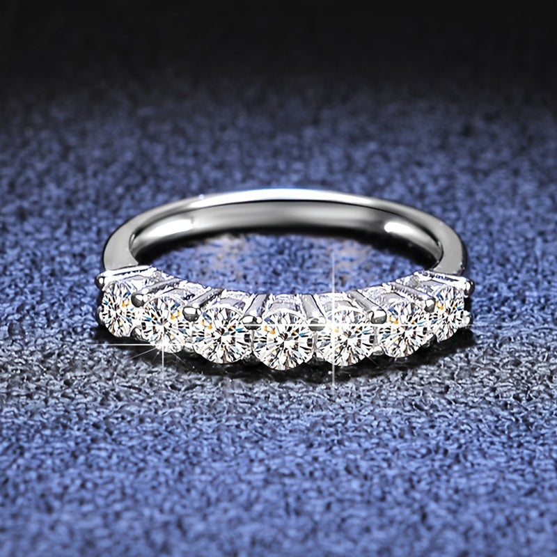 Inlaid Moissanite Promise Ring