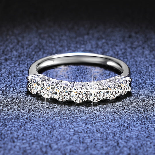 Inlaid Moissanite Promise Ring