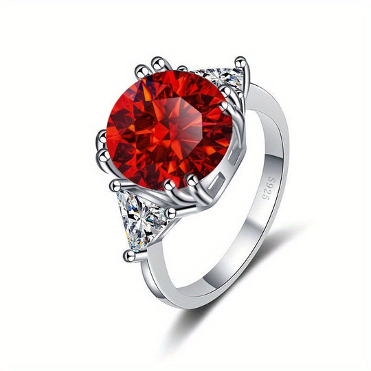 Gemstone Moissanite Engagement Ring