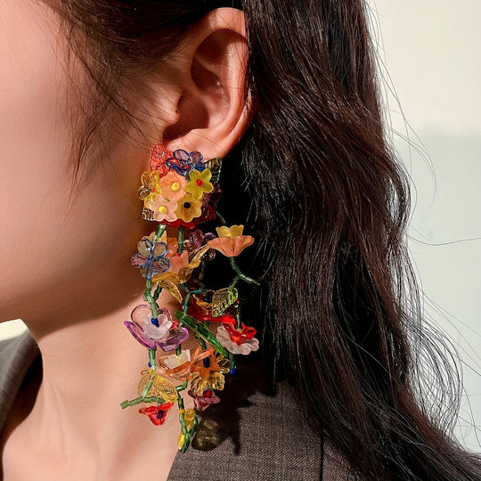 Floral Vine Drop Earrings