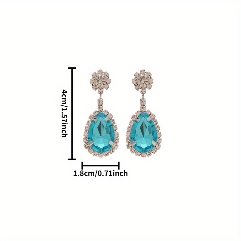 Luxury Rhinestone Teardrop Earrings