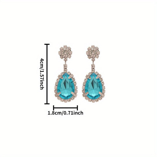 Luxury Rhinestone Teardrop Earrings