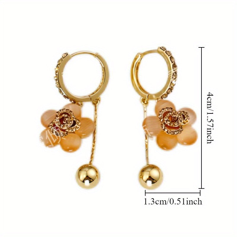 Flower Ball Earrings