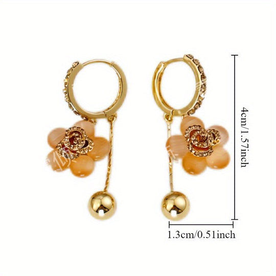 Flower Ball Earrings