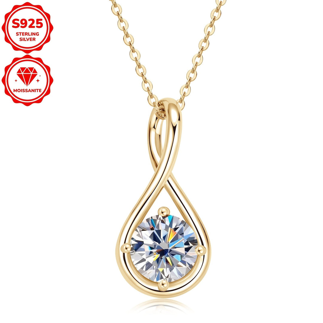 Single Stone Moissanite Pendant Necklace