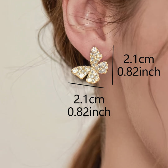 Elegant Butterfly Stud Earrings