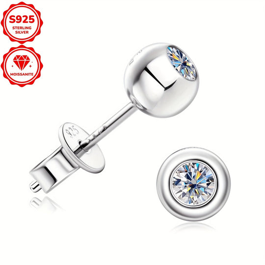 Round Moissanite Bubble Earrings