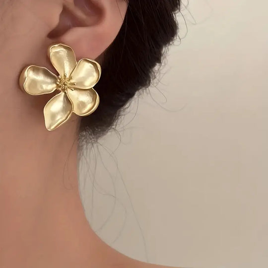 Golden Flower Earrings