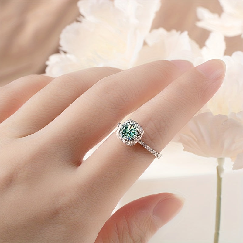 Moissanite Sterling Silver Jewelry Set