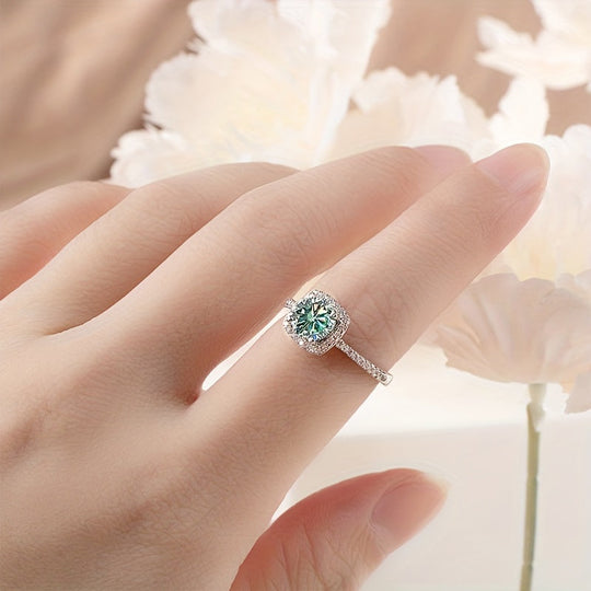 Moissanite Sterling Silver Jewelry Set