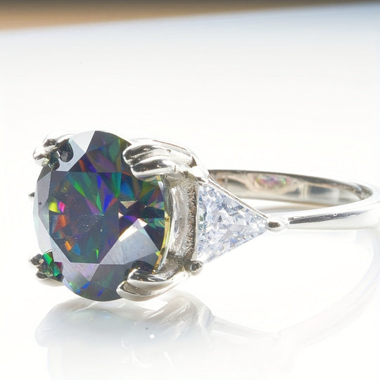 Gemstone Moissanite Engagement Ring