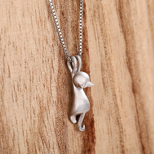 Simple Cute Cat Dangle Necklace