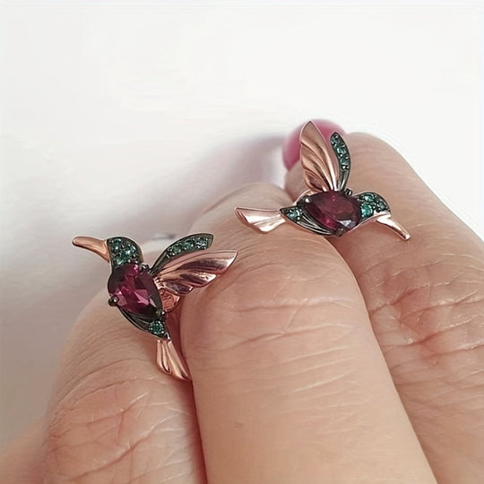 Elegant Birdie Ear Line Dangle Earrings