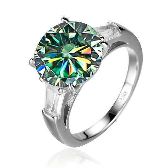 Multi-Color Moissanite Ring