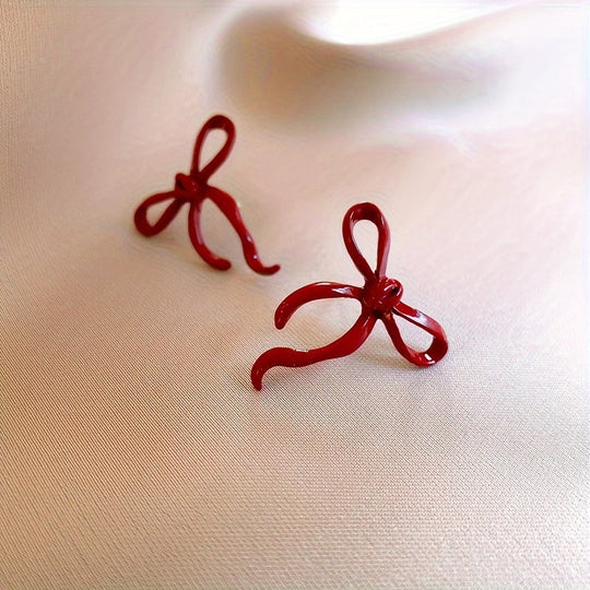 Vintage Bowknot Stud Earrings