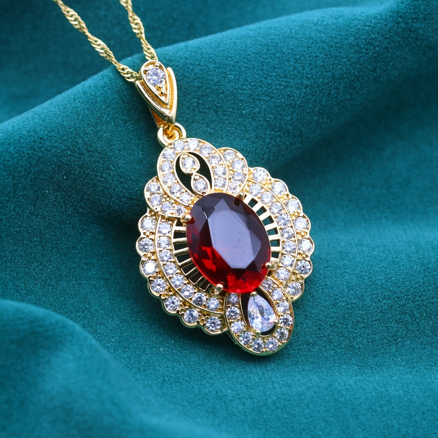 Vintage Elegant Golden Plated Copper Pendant