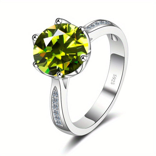 Moissanite Sterling Ring