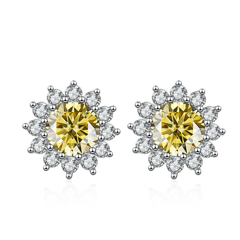 Sunflower Shape Stud Earrings