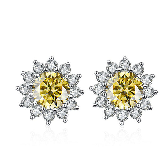 Sunflower Shape Stud Earrings