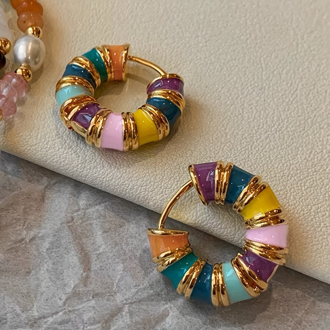 French-Inspired Chic Hoop Earrings