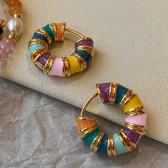French-Inspired Chic Hoop Earrings