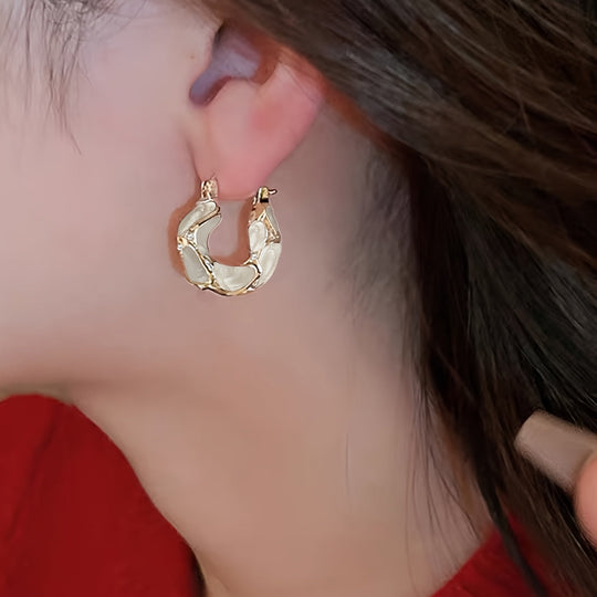 Retro French Elegant Hoop Earrings