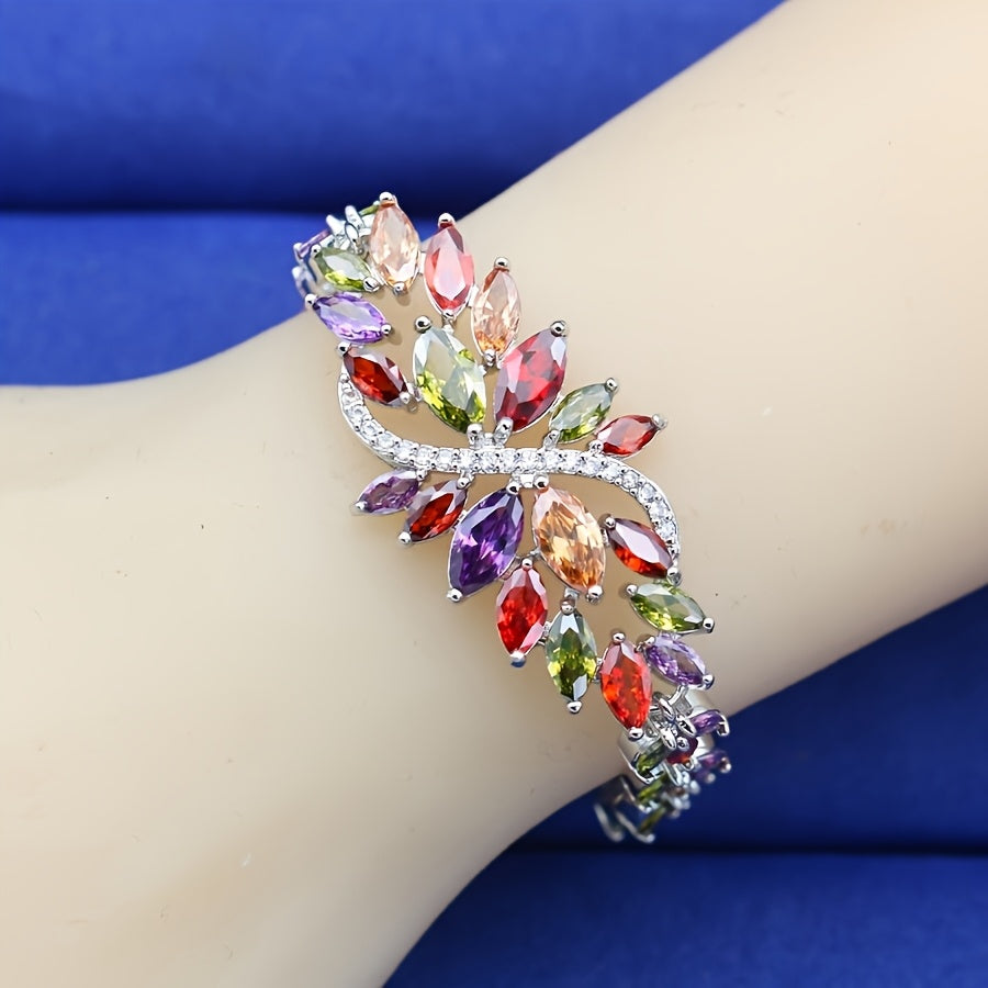 Luxury Elegant Multicolor Zirconia Bracelet