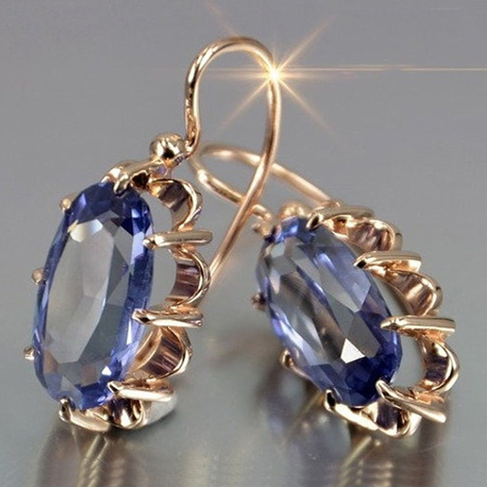 Fashionable Oval Drop Earrings