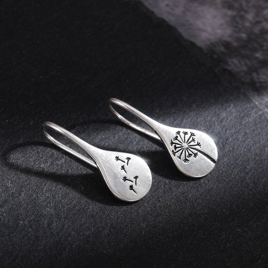 Simple Retro Dandelion Drop Earrings