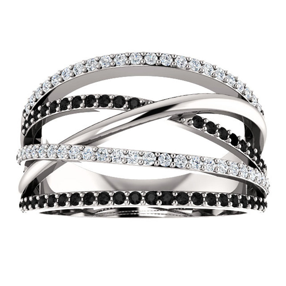 Black & White Zirconia Ring