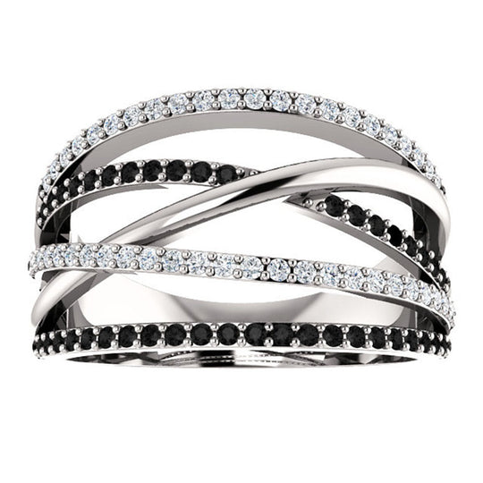 Black & White Zirconia Ring