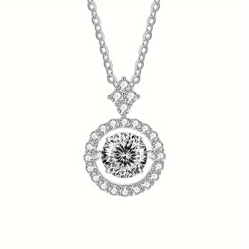 Silver Moissanite Pendant Necklace