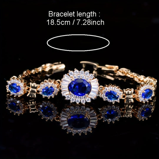 Retro Style Tennis Bracelet Cubic Zirconia