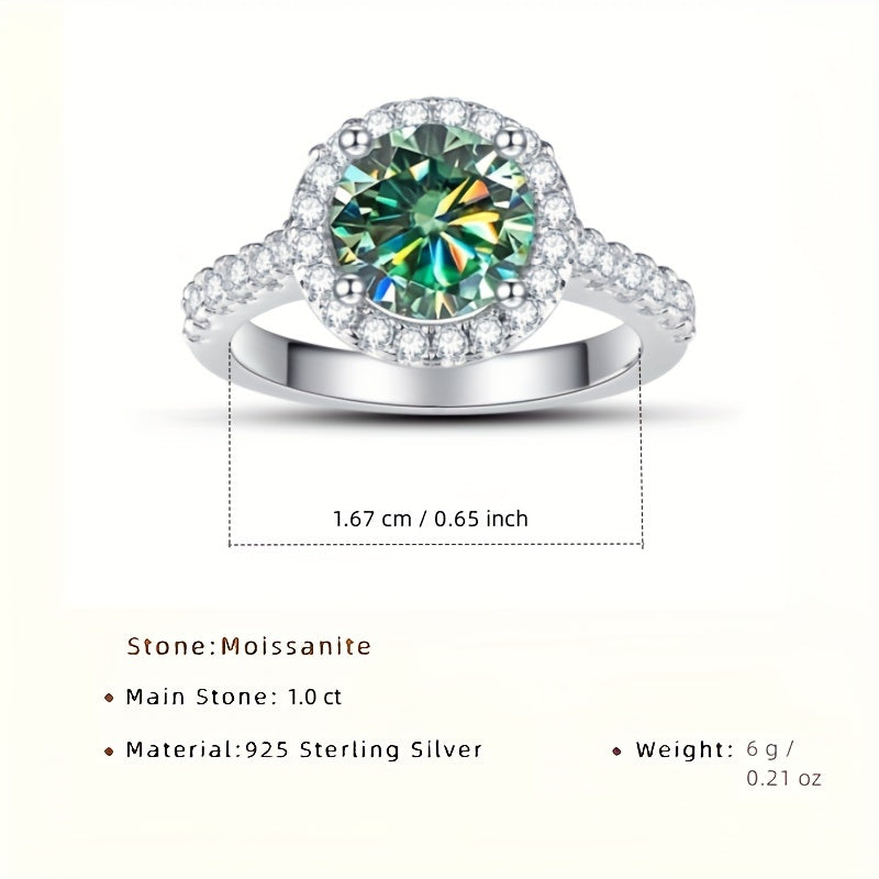 Sterling Moissanite Ring