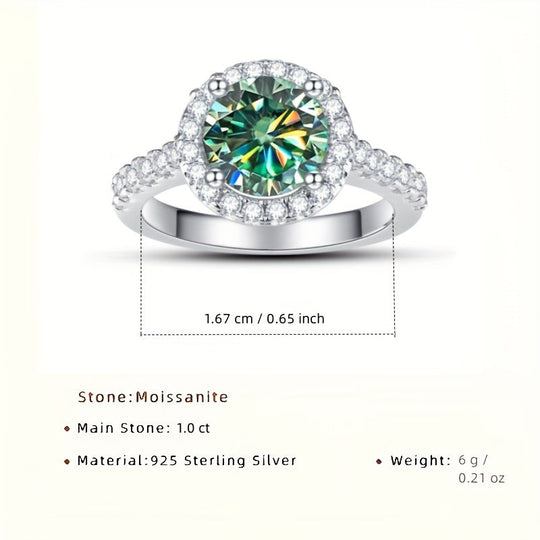 Sterling Moissanite Ring