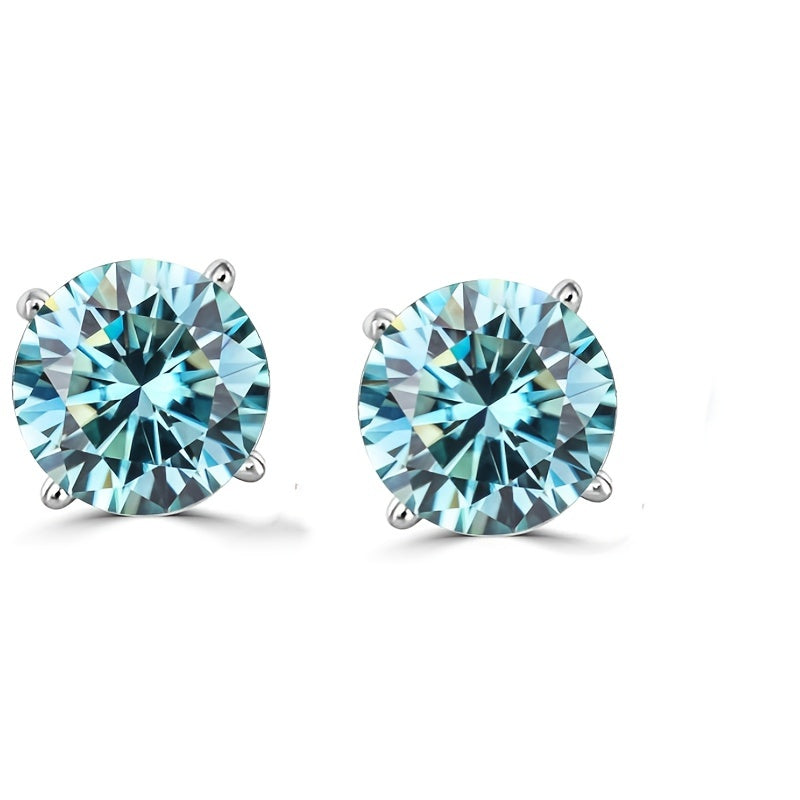 Genuine Moissanite Stud Earrings