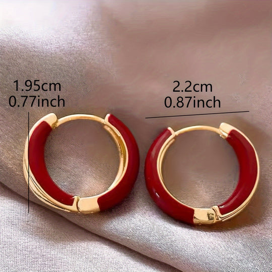 Vintage Elegant Circle Hoop Earrings