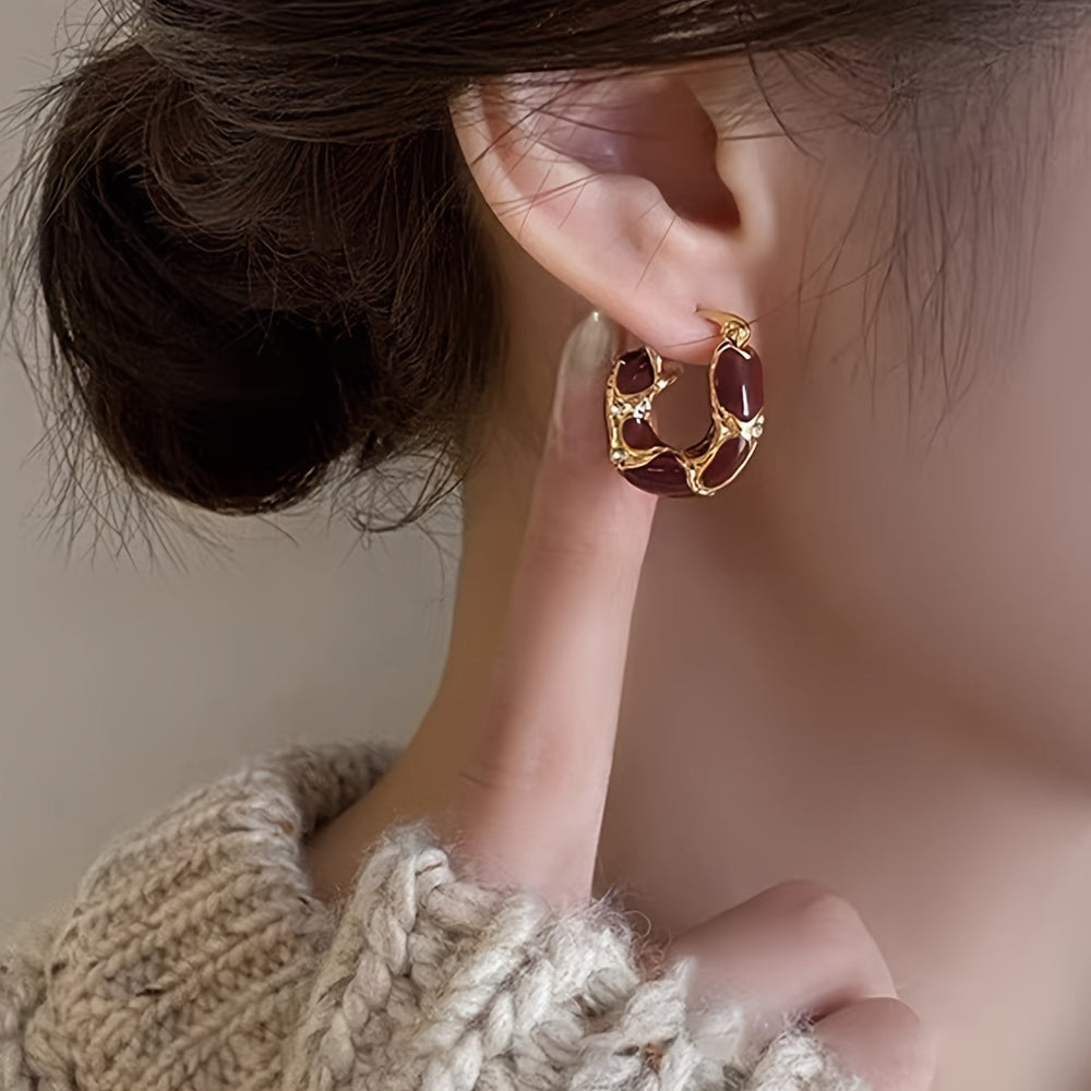 Vintage Elegant Style Hoop Earrings