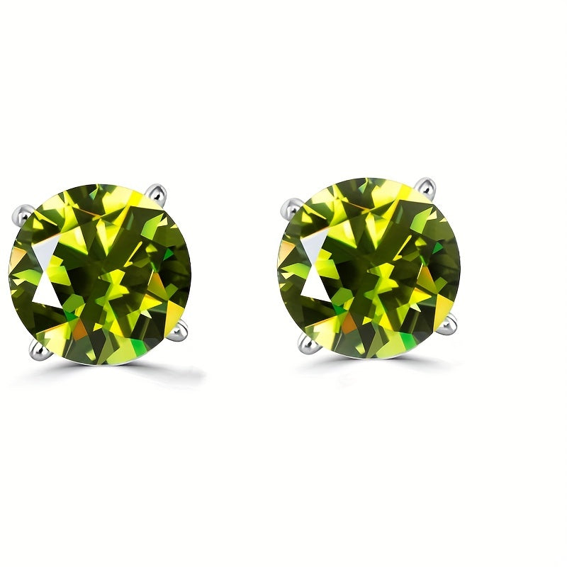 Genuine Moissanite Stud Earrings